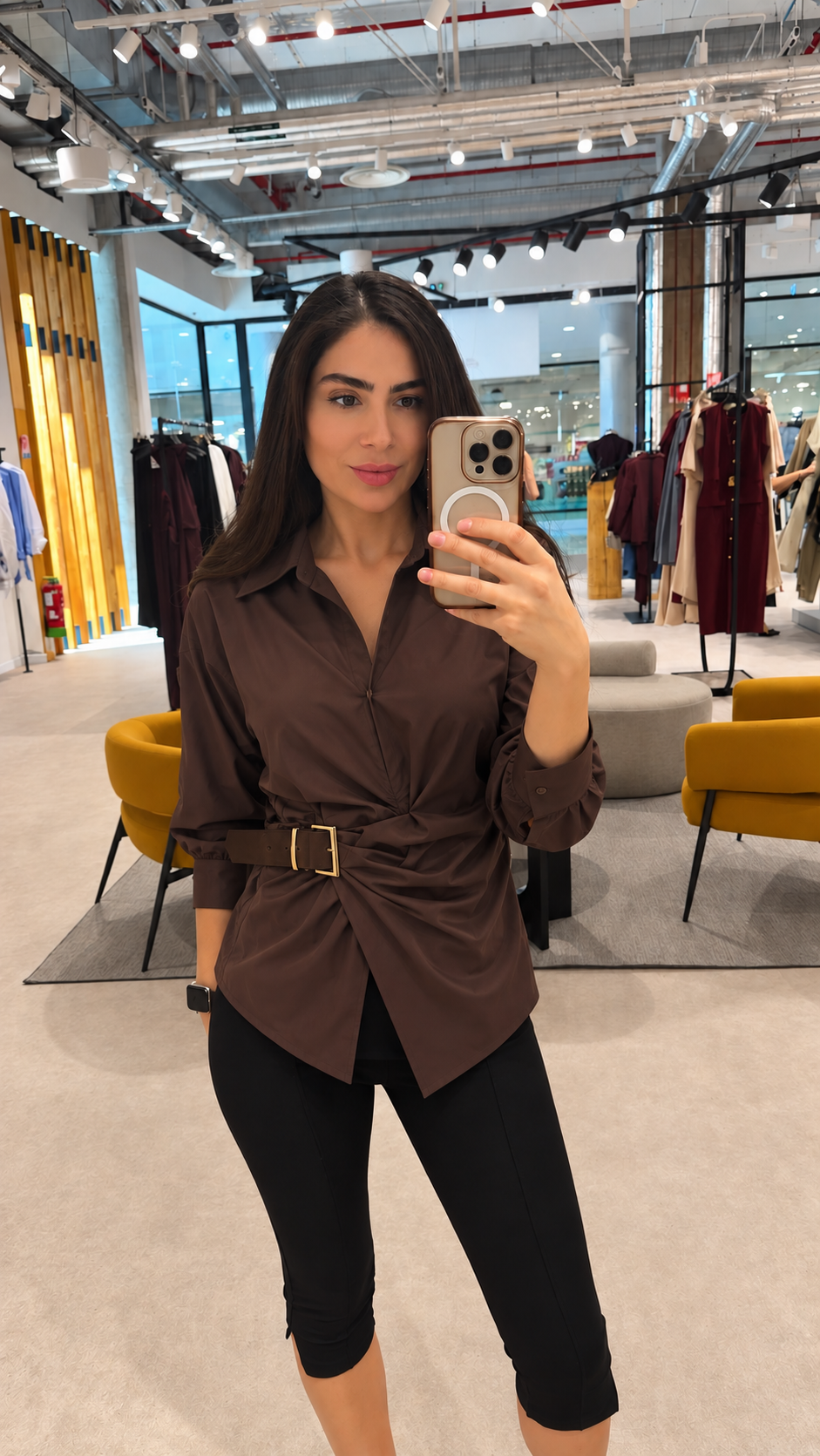 Chemise ceinturée