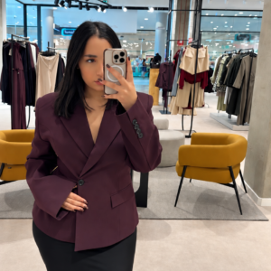 Blazer cintré avec écharpe