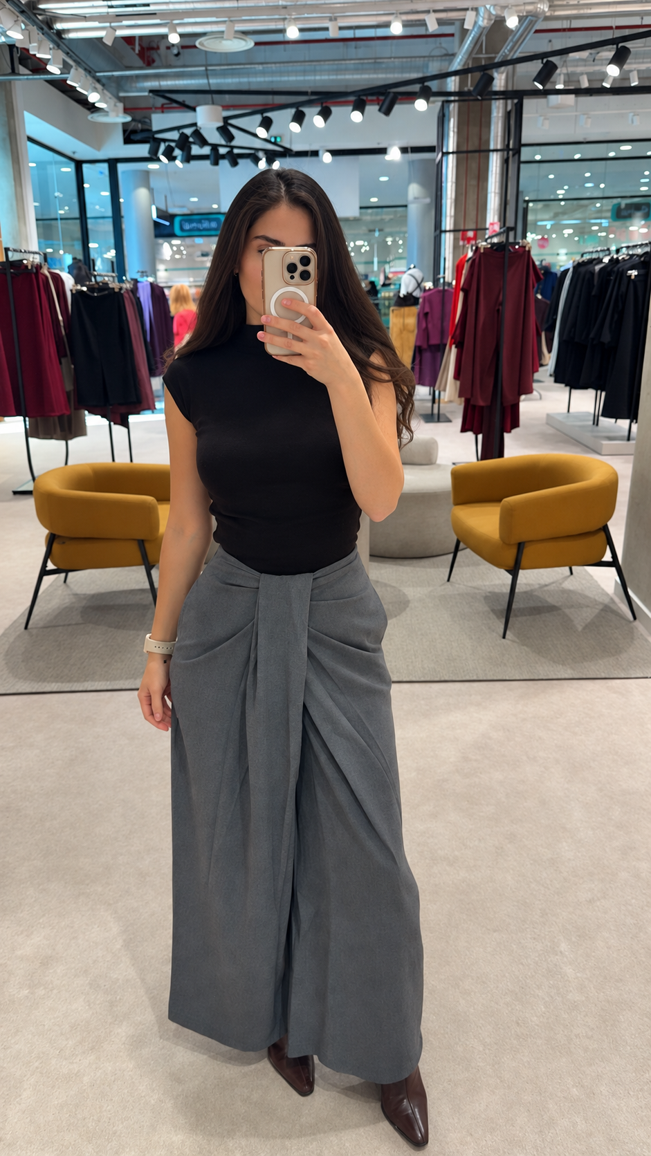 Pantalon large drapé