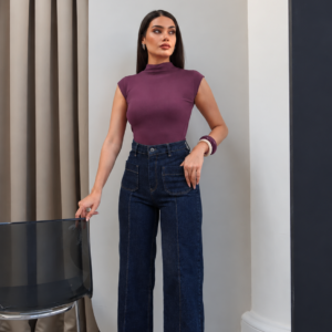 Top sans manches bordeaux/violet
