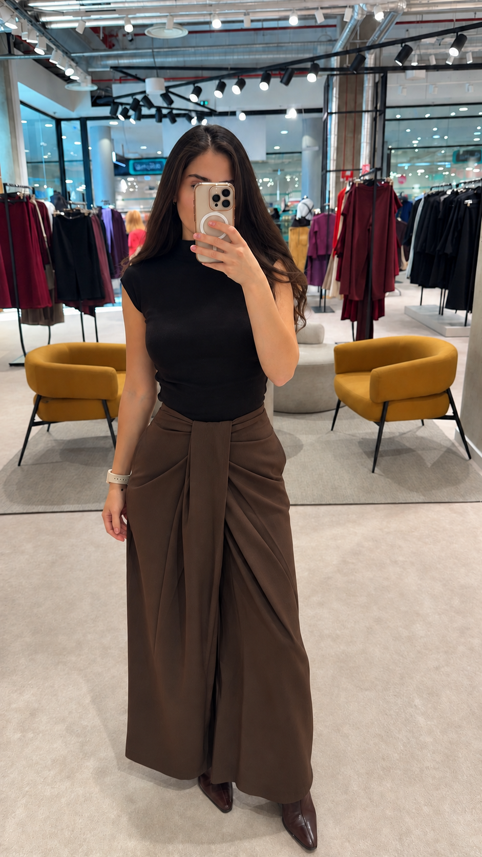 Pantalon large drapé